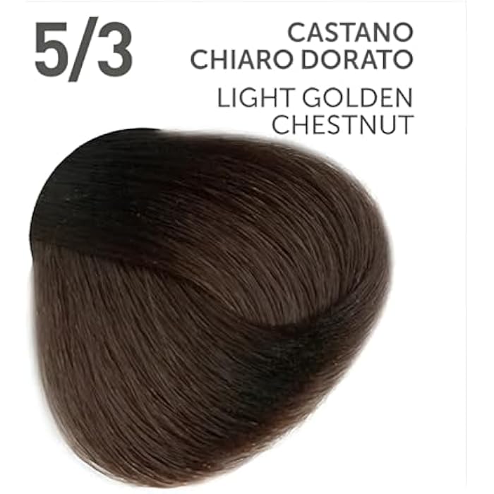 Permanent Hair Color Cream 100ml, Light Golden Chestnut Hair Dye for Warm Natural Results, Soft Golden Tone, Smooth & Shiny Finish (5/3 – Light Golden Chestnut/Castano Chiaro Dorato) - Image 2